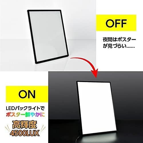 Amazon | サインキングダム 看板 額縁 ポスターフレーム LEDパネル LED